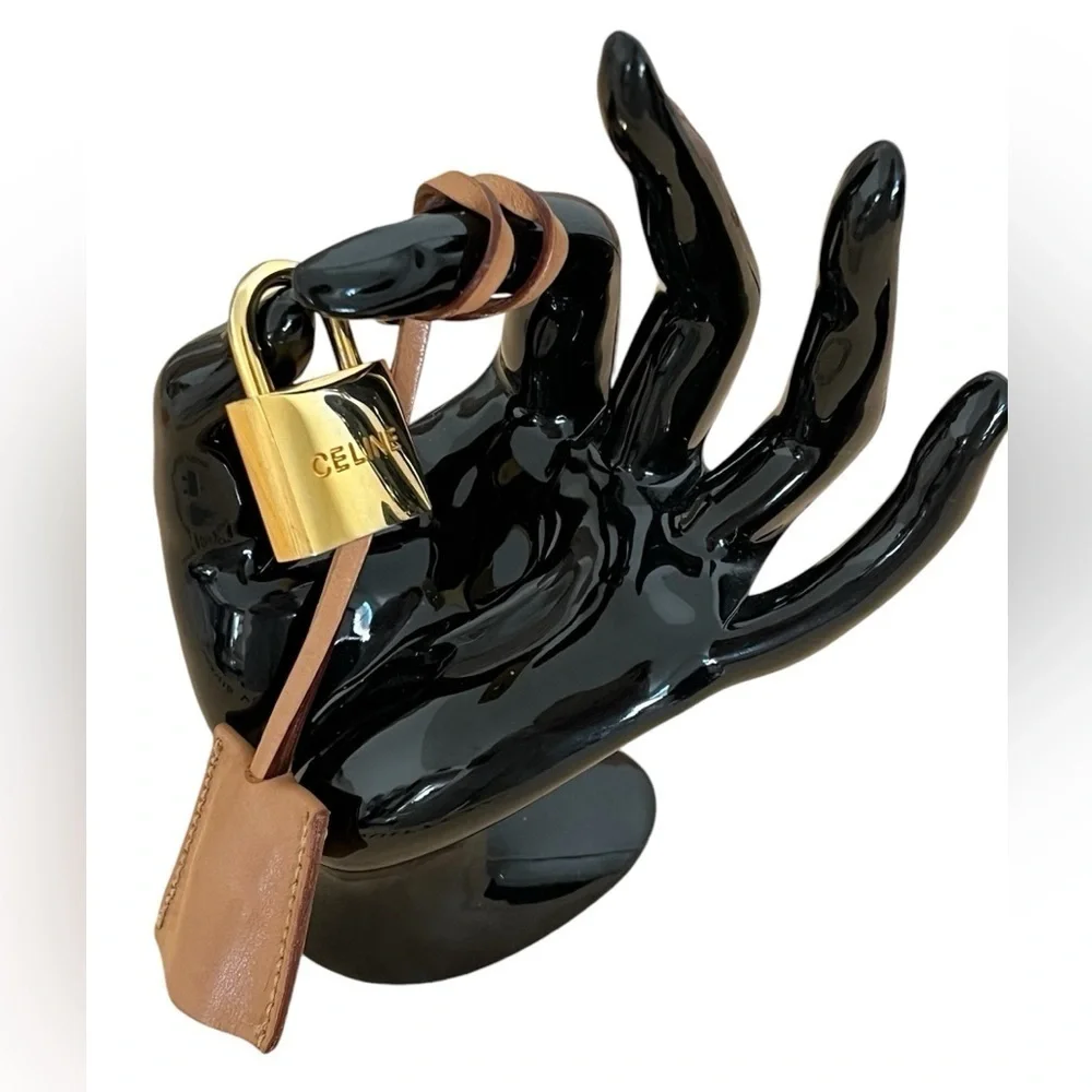 Vintage Celine Lock and Key Clochette Set Cadena Rare